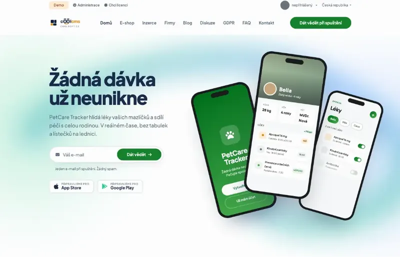 Šablona Mobilní aplikace