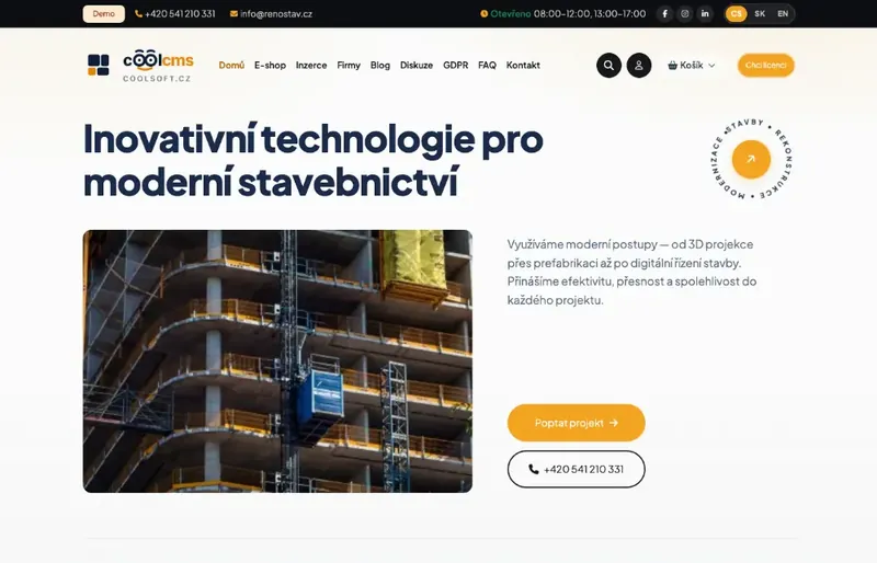 Šablona Stavební firma