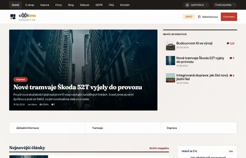 Šablona Magazín
